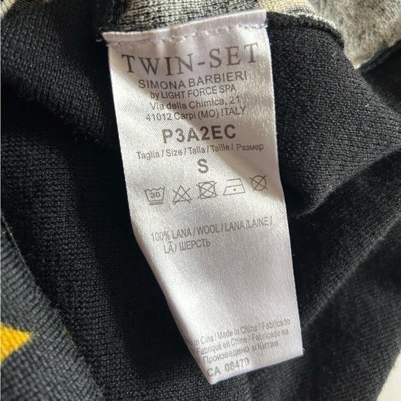 TWIN Set Simona Barbieri 100% wool dress size S knitted circle pattern - Picture 5 of 10